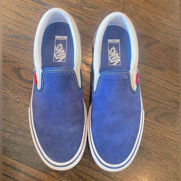 Vans Other - Vans Blue velvet Slip-On Shoes